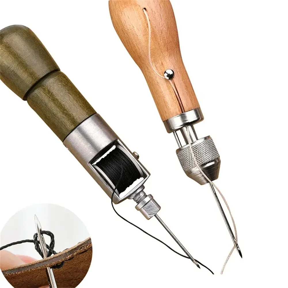 Leatherwork Thread - DIY 革縫製千枚通しキットワックス糸ハンド縫製ツールレザークラフトエッジステッチベルトストリップ靴屋キャンバス修復ツール