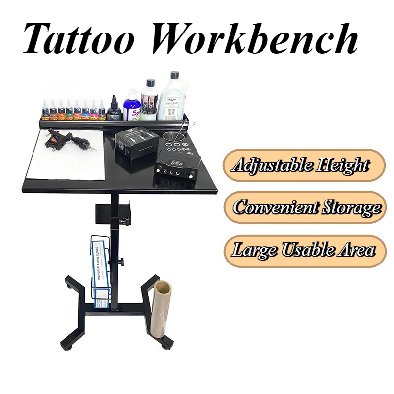 Leatherwork Tattoo - アームタトゥーワークテーブル 永久メイクタトゥースタジオ 長持ちするタトゥーワークステーション プロのタトゥーアクセサリースタジオ