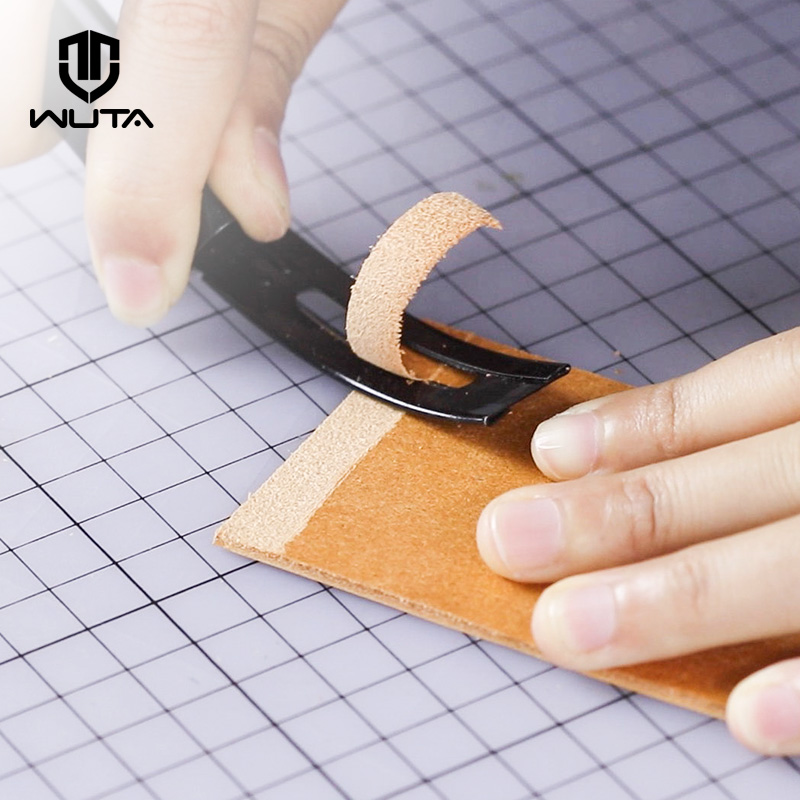 Leatherwork Projects - WUTA シャープレザー安全ベベラースキビングナイフ薄化切断カッターナイフ DIY レザークラフトツール 3 個交換スキバー