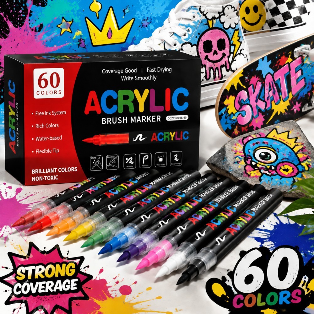 Copic Marker Classic - 12/24/36/48/60 色アクリルペイントペンマーカーブラシチップペイントマーカーロックウッドストーンセラミックバルーンガラスギフト DIY 工芸品