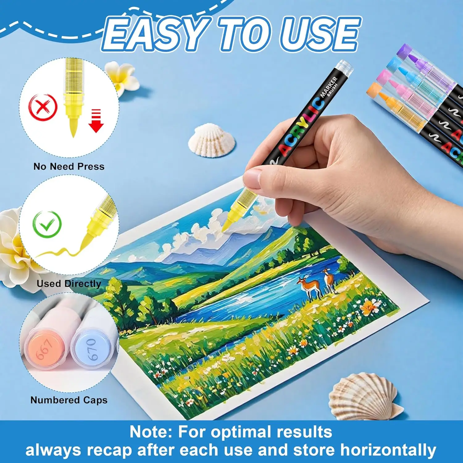 12-240色 アクリルペイントマーカー ブラシチップ、直接 - Copic Marker Classic のレビューと価格