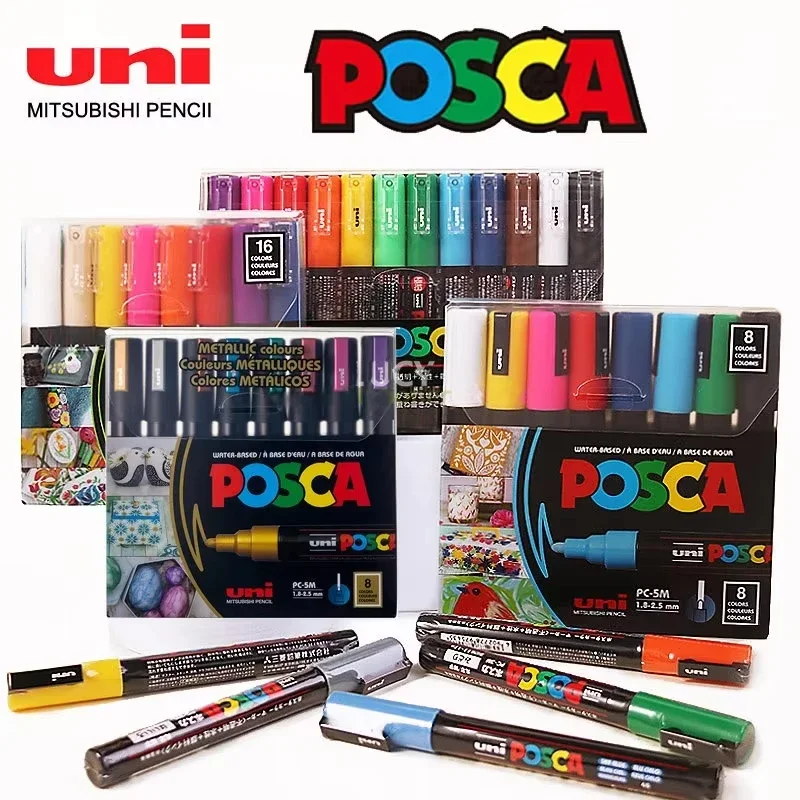Uni Posca アートマーカーセット 7/8/12/16 - Copic Marker Classic のレビューと価格