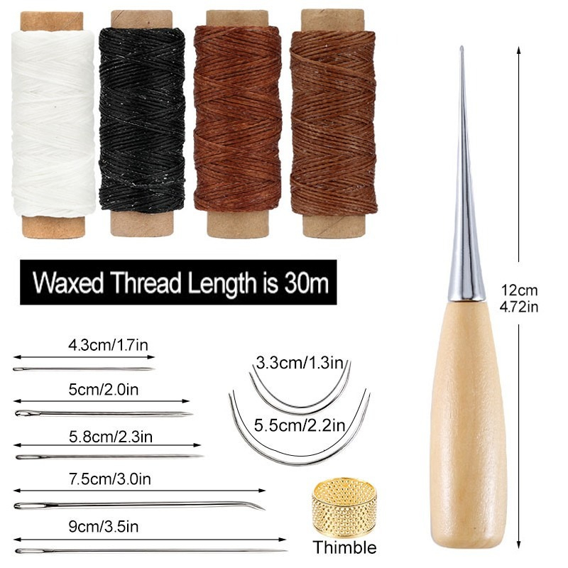 13点セット レザー縫製セット ハンドバッグ 靴 手作り 縫 - Leatherwork Thread のレビューと価格