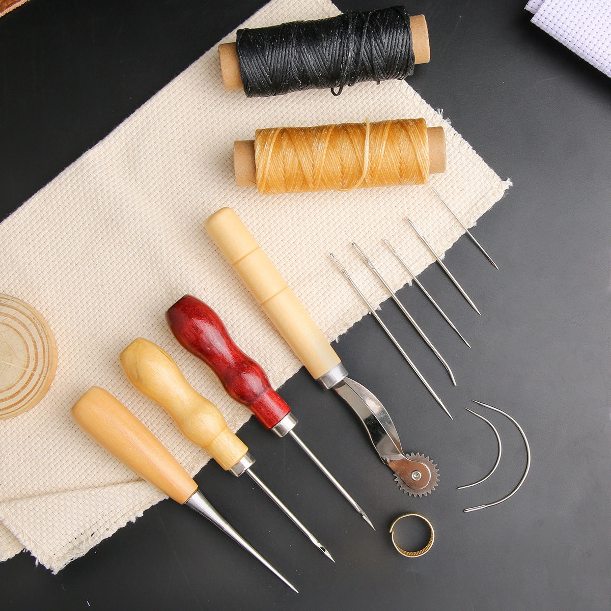 13点セット レザー縫製セット ハンドバッグ 靴 手作り 縫 - Leatherwork Thread のレビューと価格