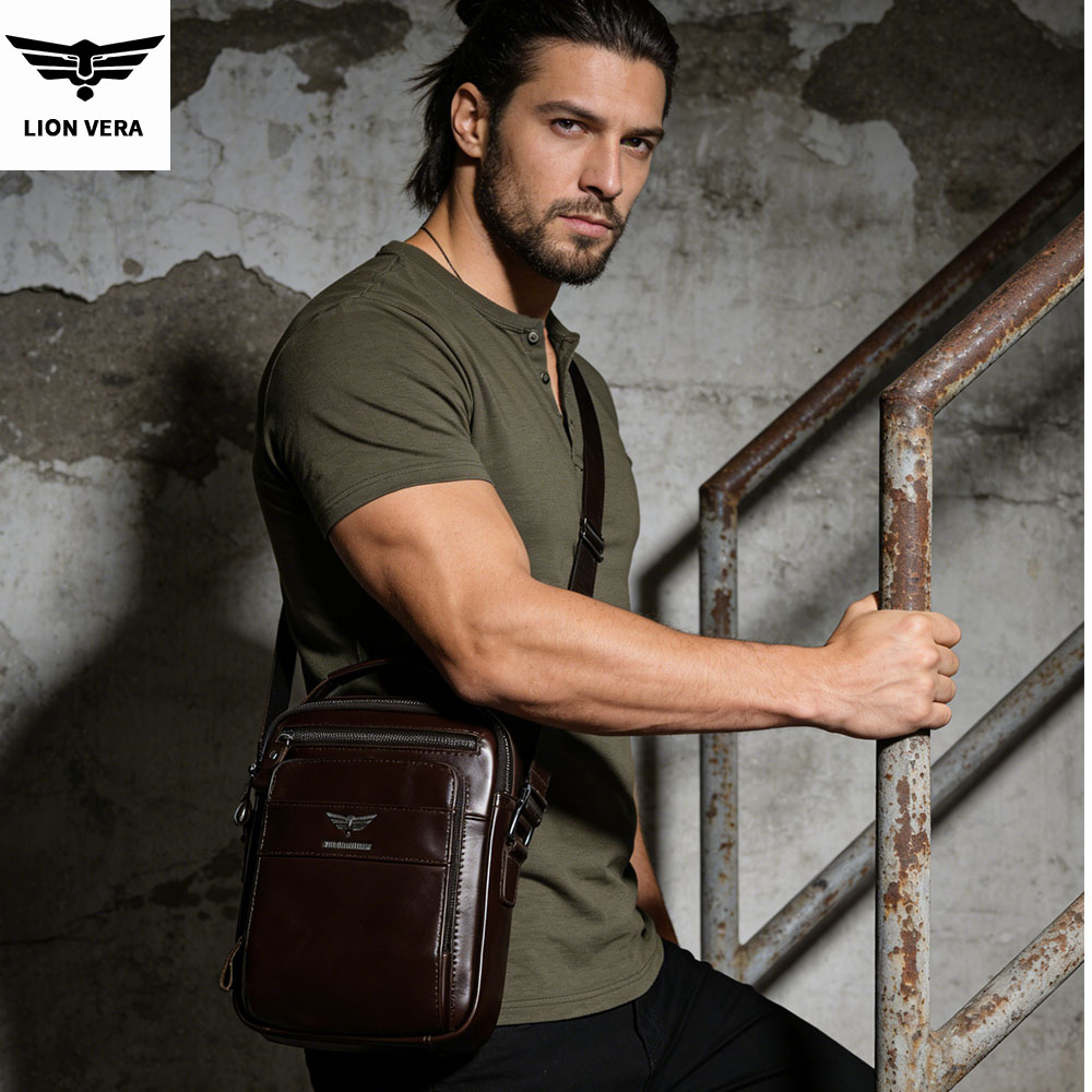LION VERA メンズ 本革 ショルダーバッグ 6.7イ - Leatherwork Thread のレビューと価格