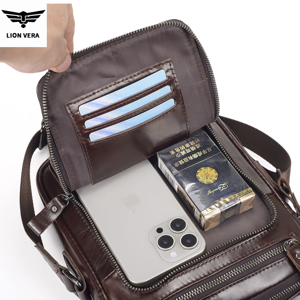 LION VERA メンズ 本革 ショルダーバッグ 6.7イ - Leatherwork Thread のレビューと価格