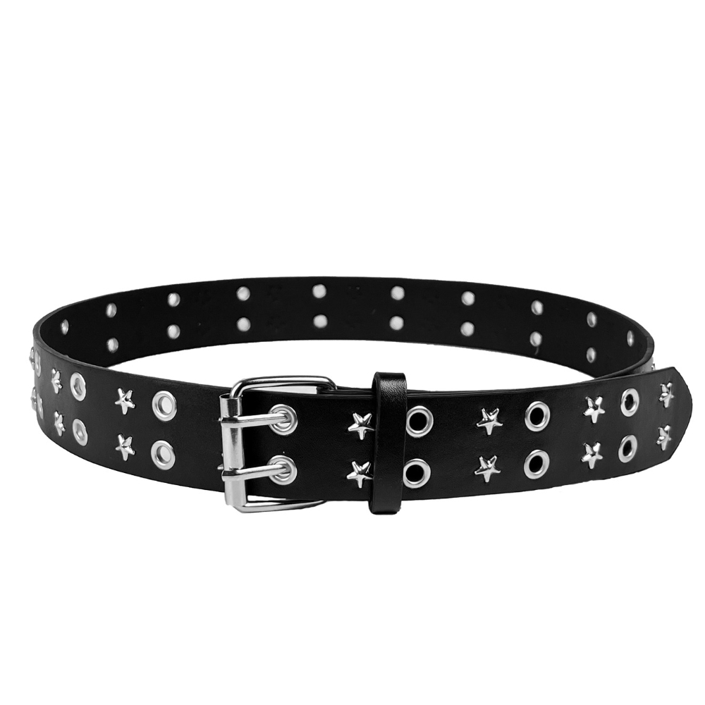 レディースダブルロウニードルバックルファッションベルトPUレ - Leather Needle Harness のレビューと価格