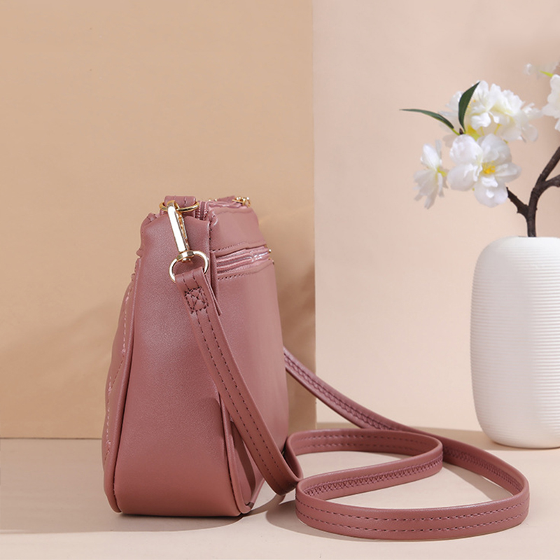 Pu レザークロスボディバッグジッパー新ファッションショルダ - Leatherwork Thread のレビューと価格