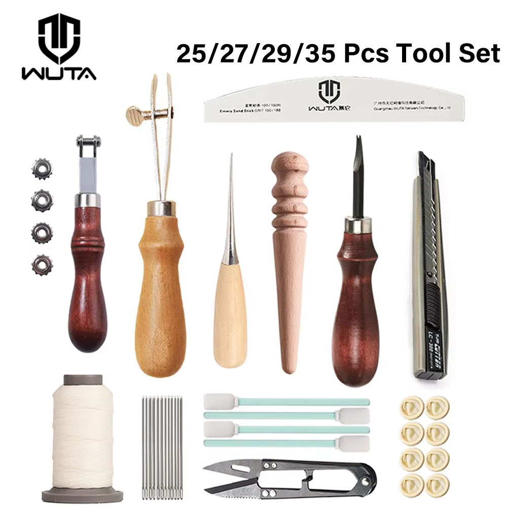 Wuta-プロのレザークラフトツールキット,25/27/29 - Leatherwork Thread のレビューと価格